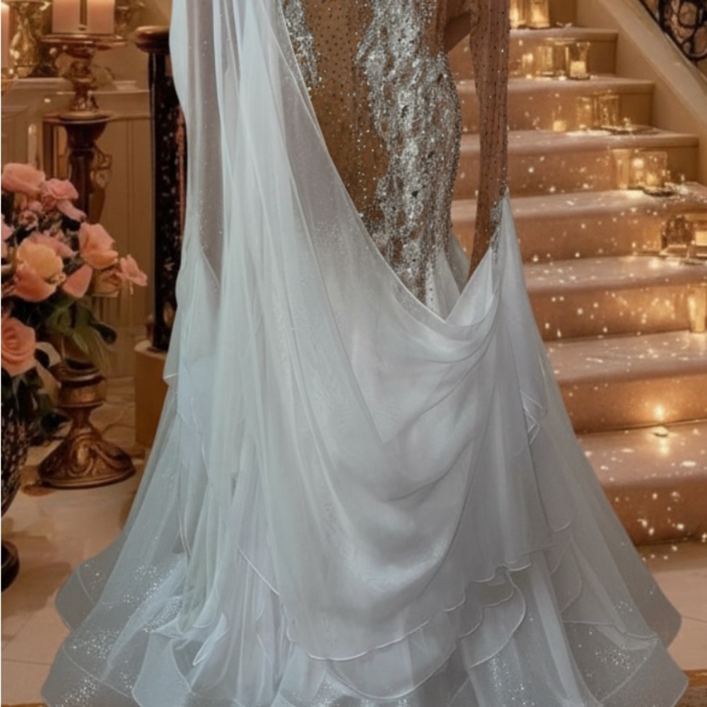 Elegant Asymmetrical White Dress